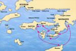 Croisiere a la cabine itineraire Marmaris Iles Grecques